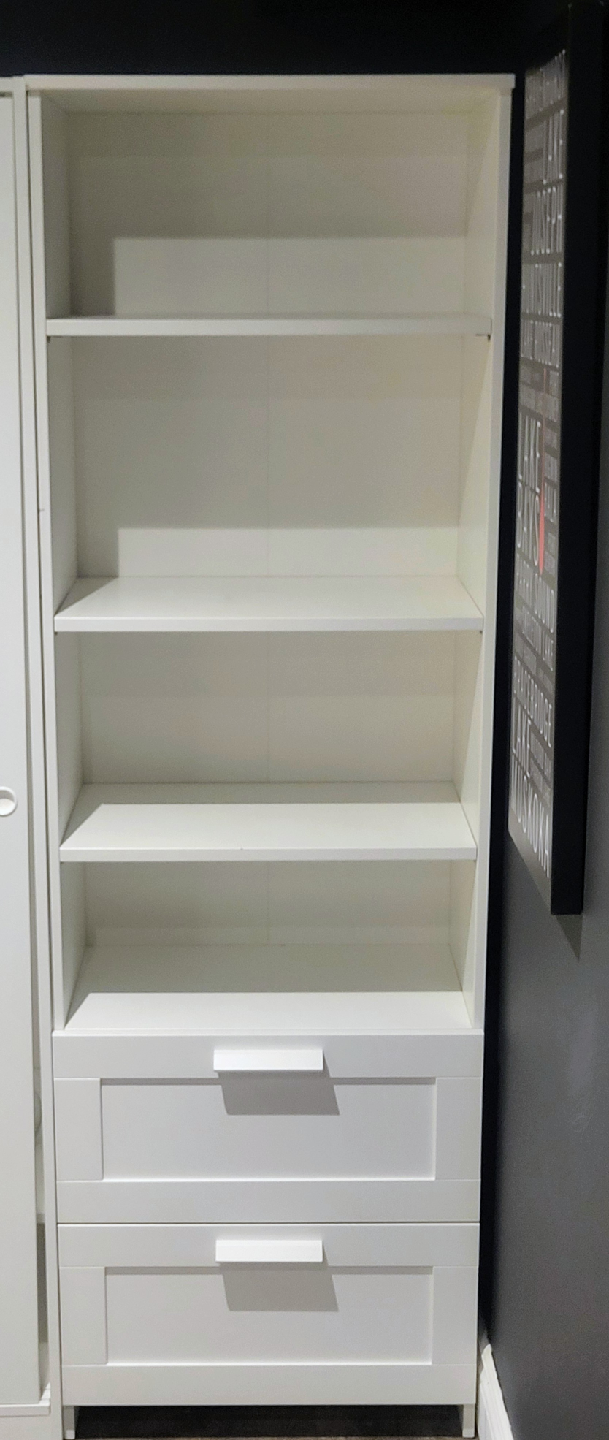 IKEA White Bookcase with Drawers