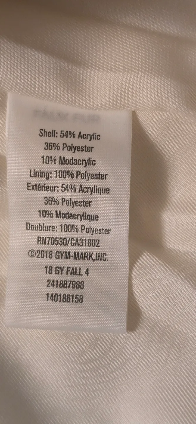 NEW! Gymboree Faux Fur Throw Jacket! - Size 10 - 12 Youth image indicator(7)