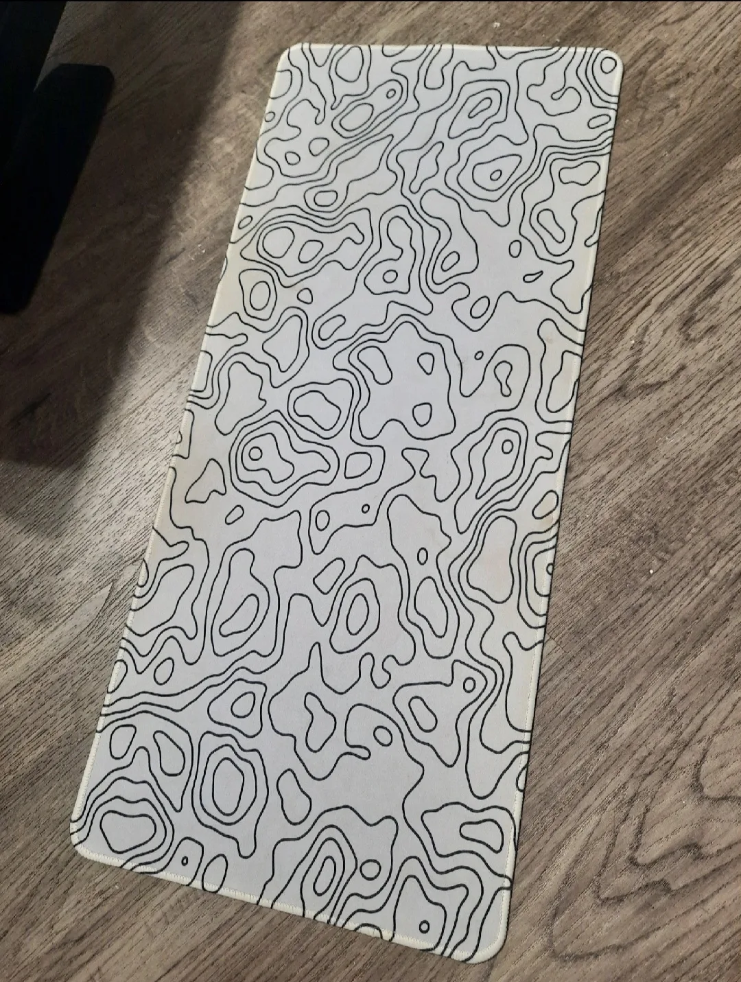 White Topographic Mousepad