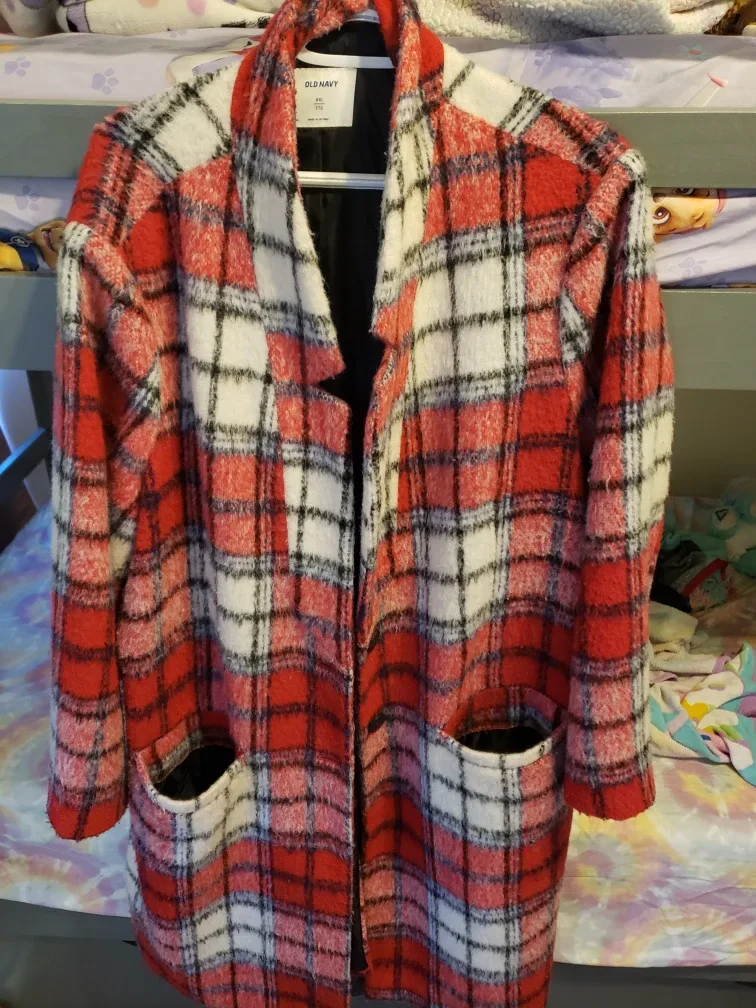 Old Navy Plaid Coat - XXL thumbnail