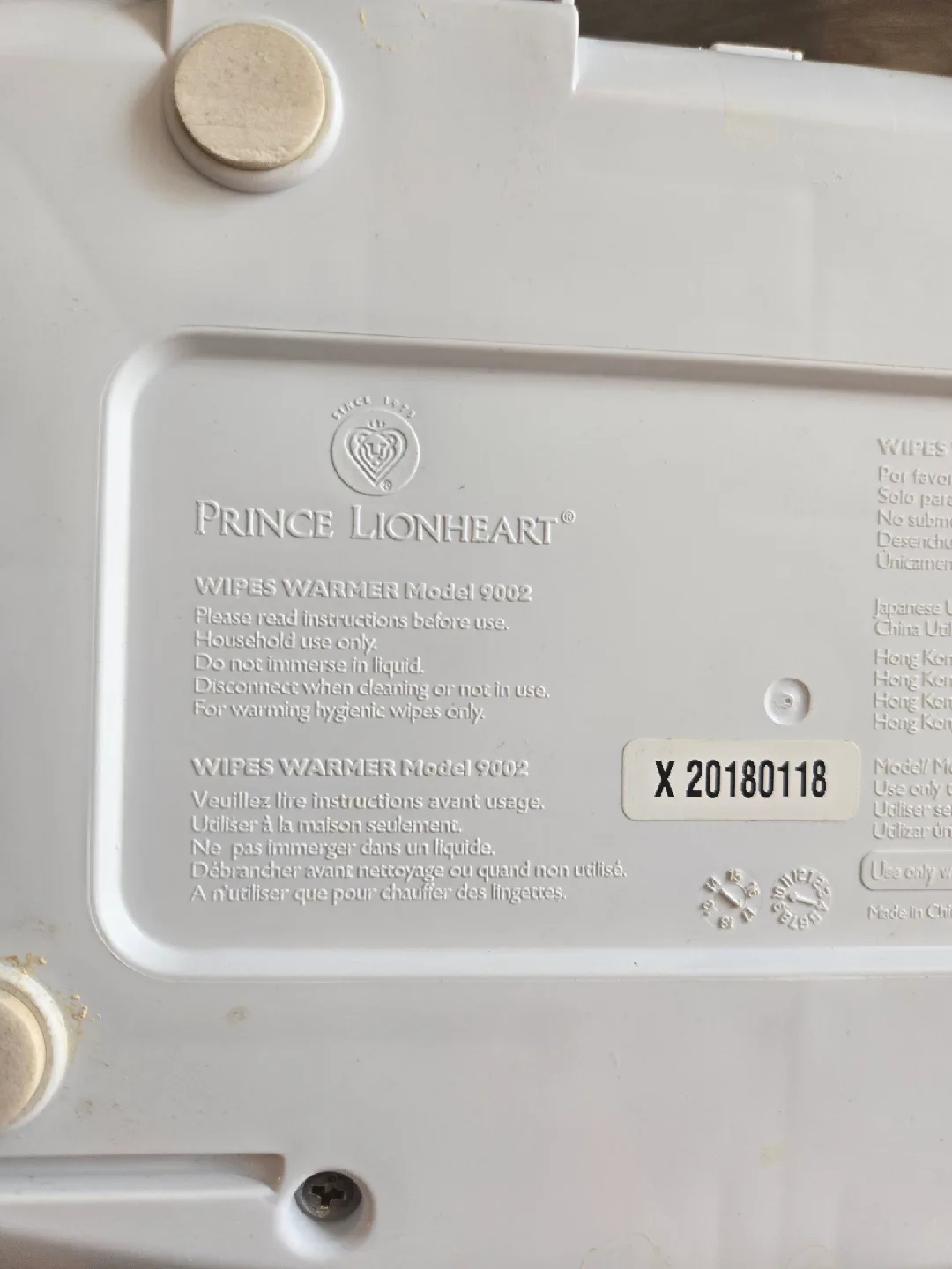 Prince Lionheart Wipes Warmer Model 9002 image indicator(4)