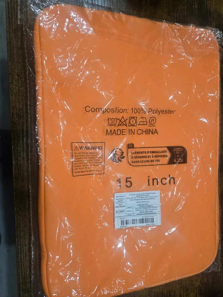 New 15 inch Red Orange Laptop Sleeve image indicator(3)