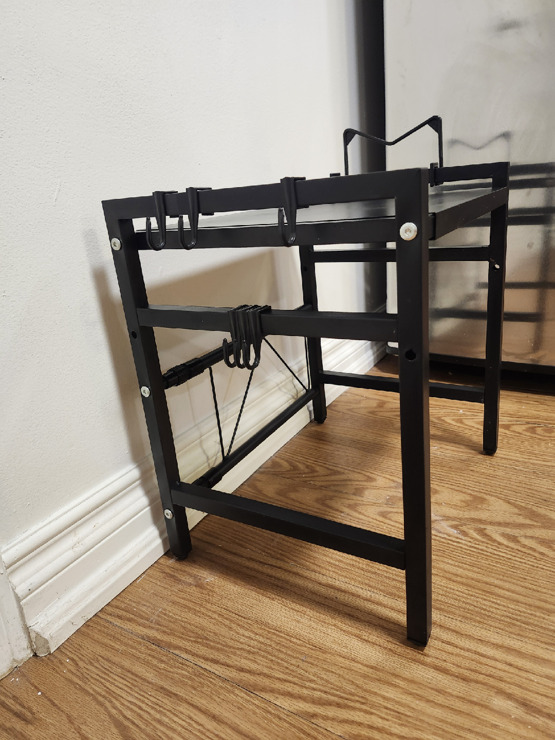 Black Metal Shelf Rack - photo 2
