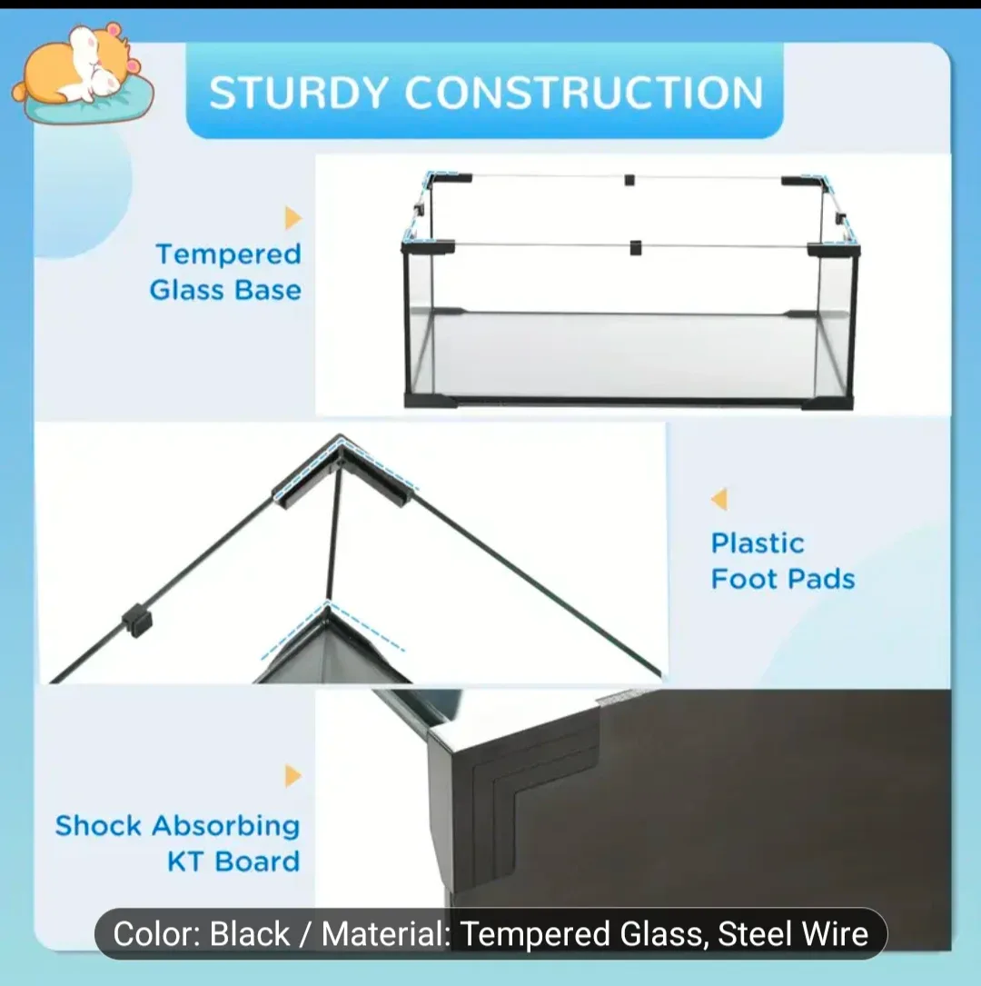 PawHut Gerbil/Hamster Cage - Black image indicator(5)