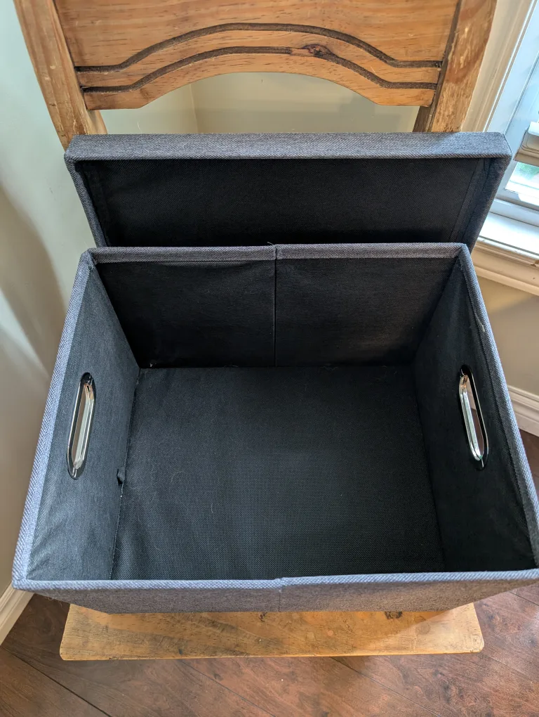 Grey Storage Box with Lid - 11"x11" image indicator(2)