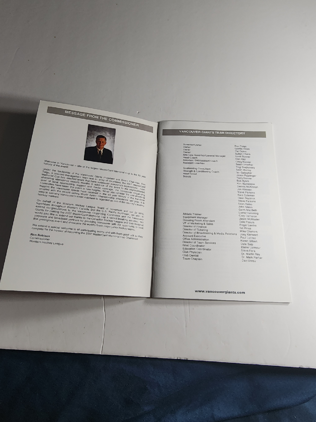 2007 Mastercard Memorial Cup Media Guide - Vancouver Giants - photo 2