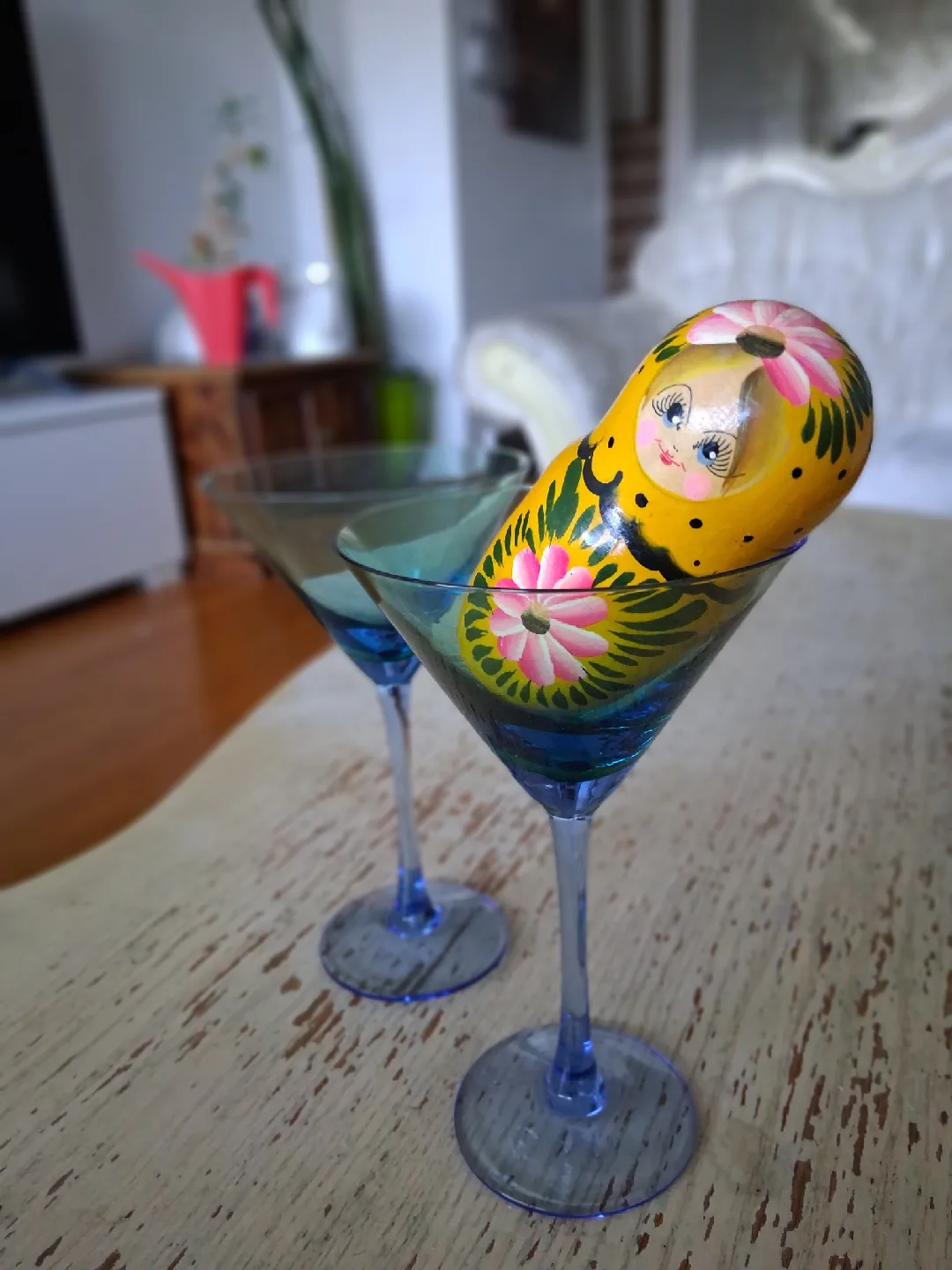 Blue Martini Glasses - Set of 2 thumbnail