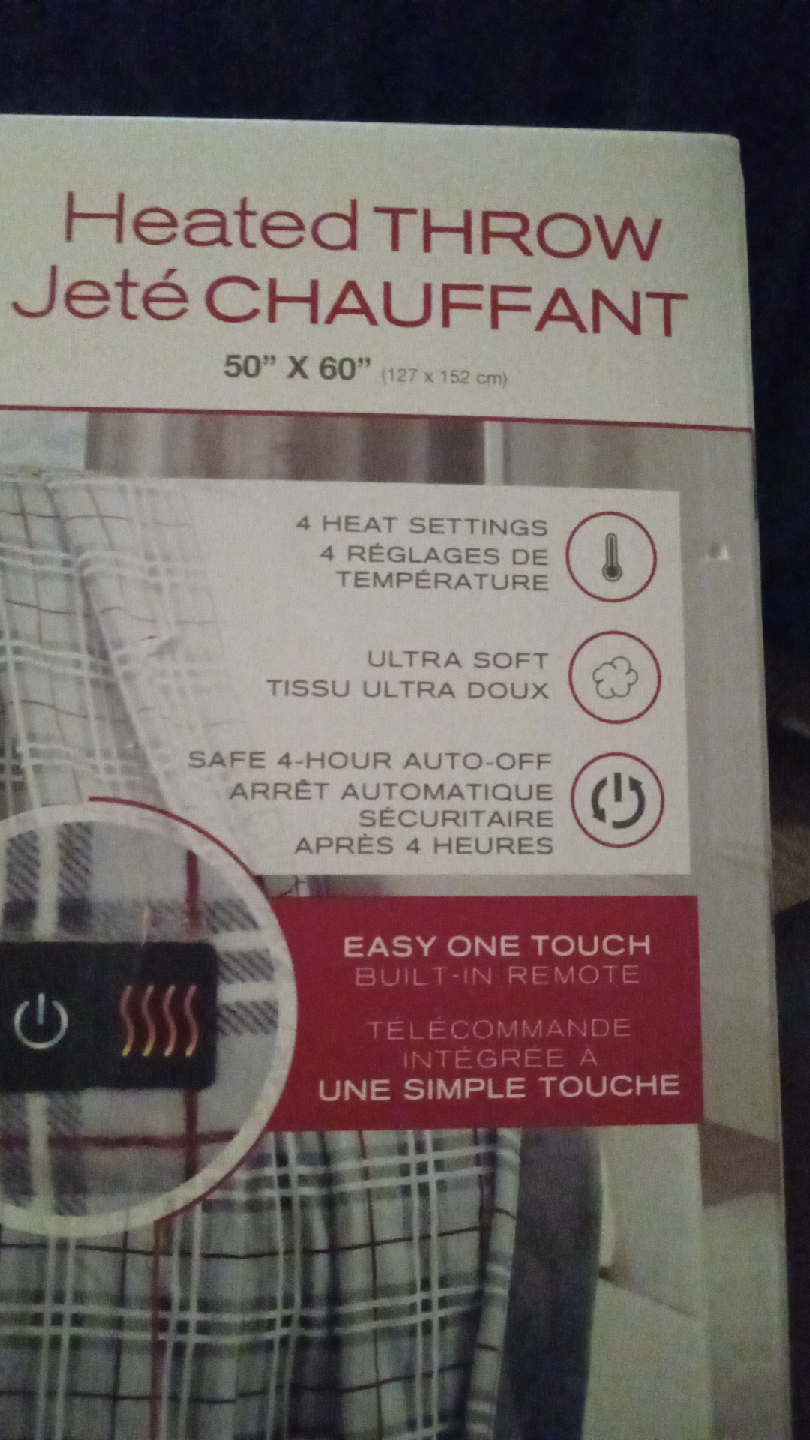 Brookstone Heated Throw Blanket 50" x 60" - photo 2