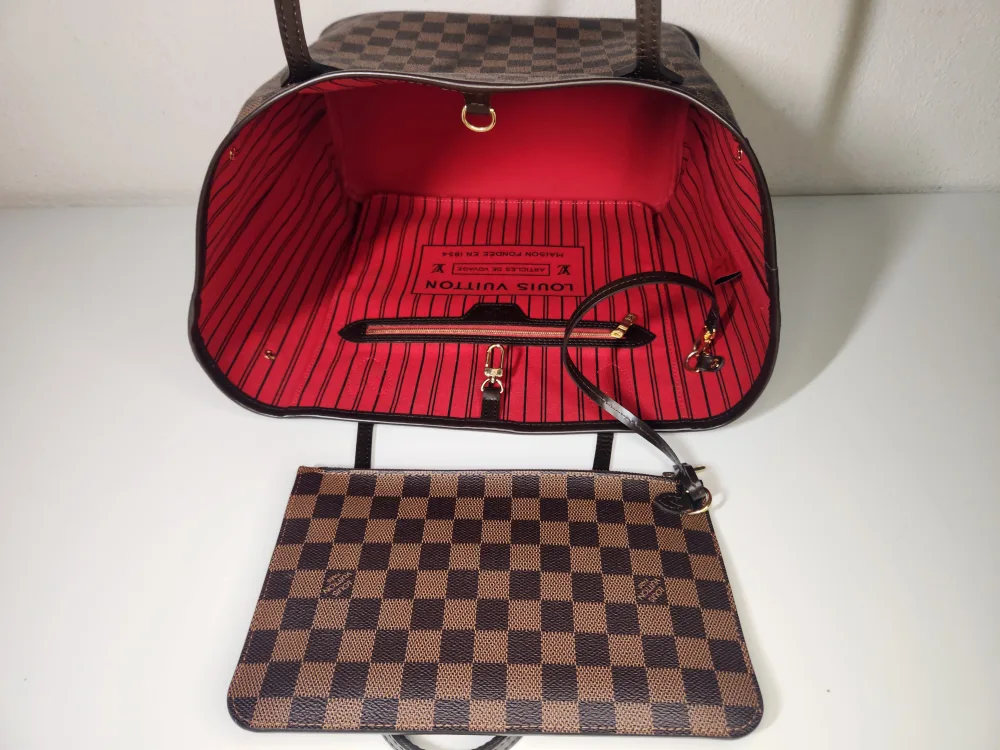 Louis Vuitton Damier Ebene Neverfull MM Tote Bag image indicator(4)