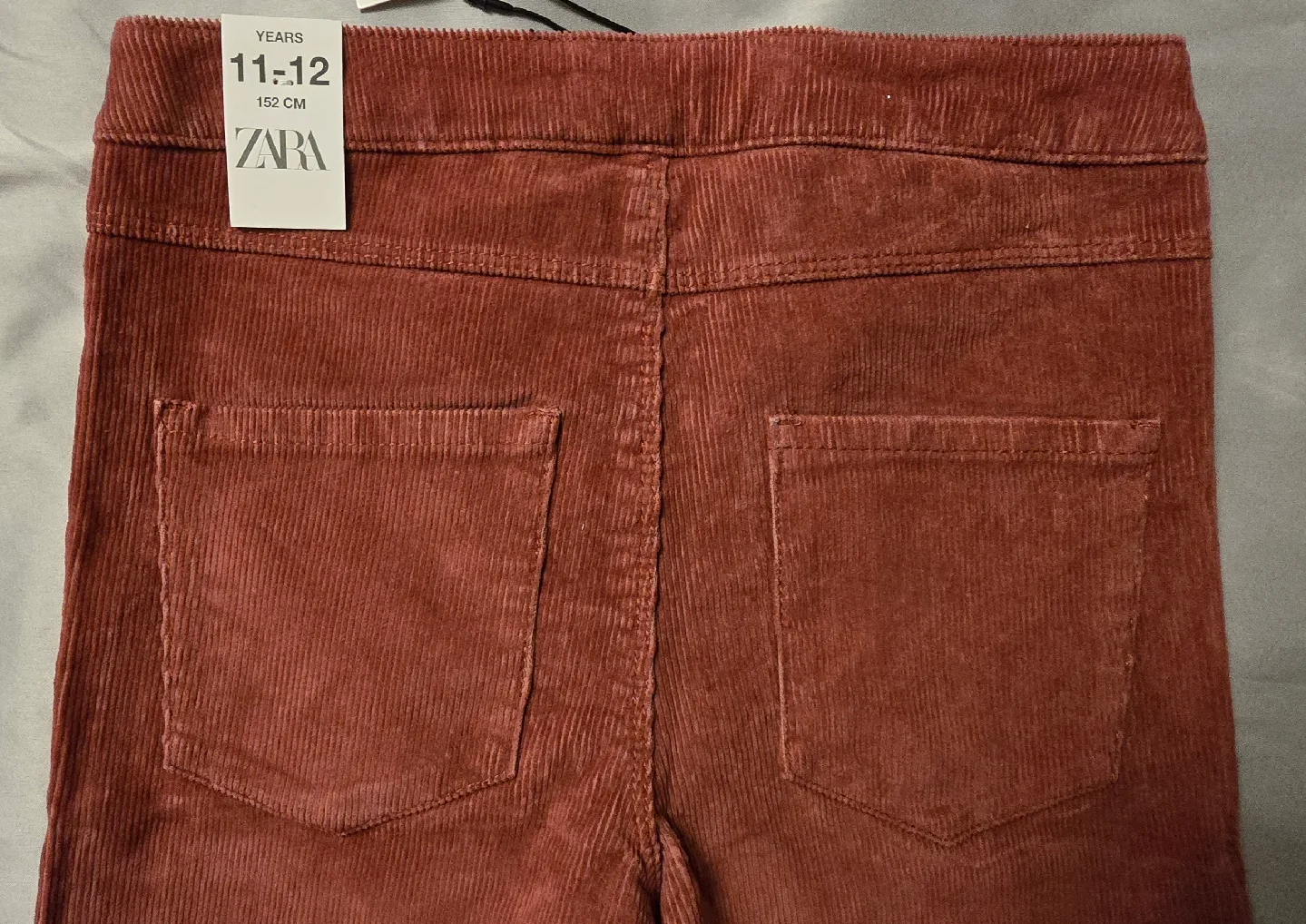 NEW! Girl's Zara Corduroy Pants! Size 11-12 Youth image indicator(7)