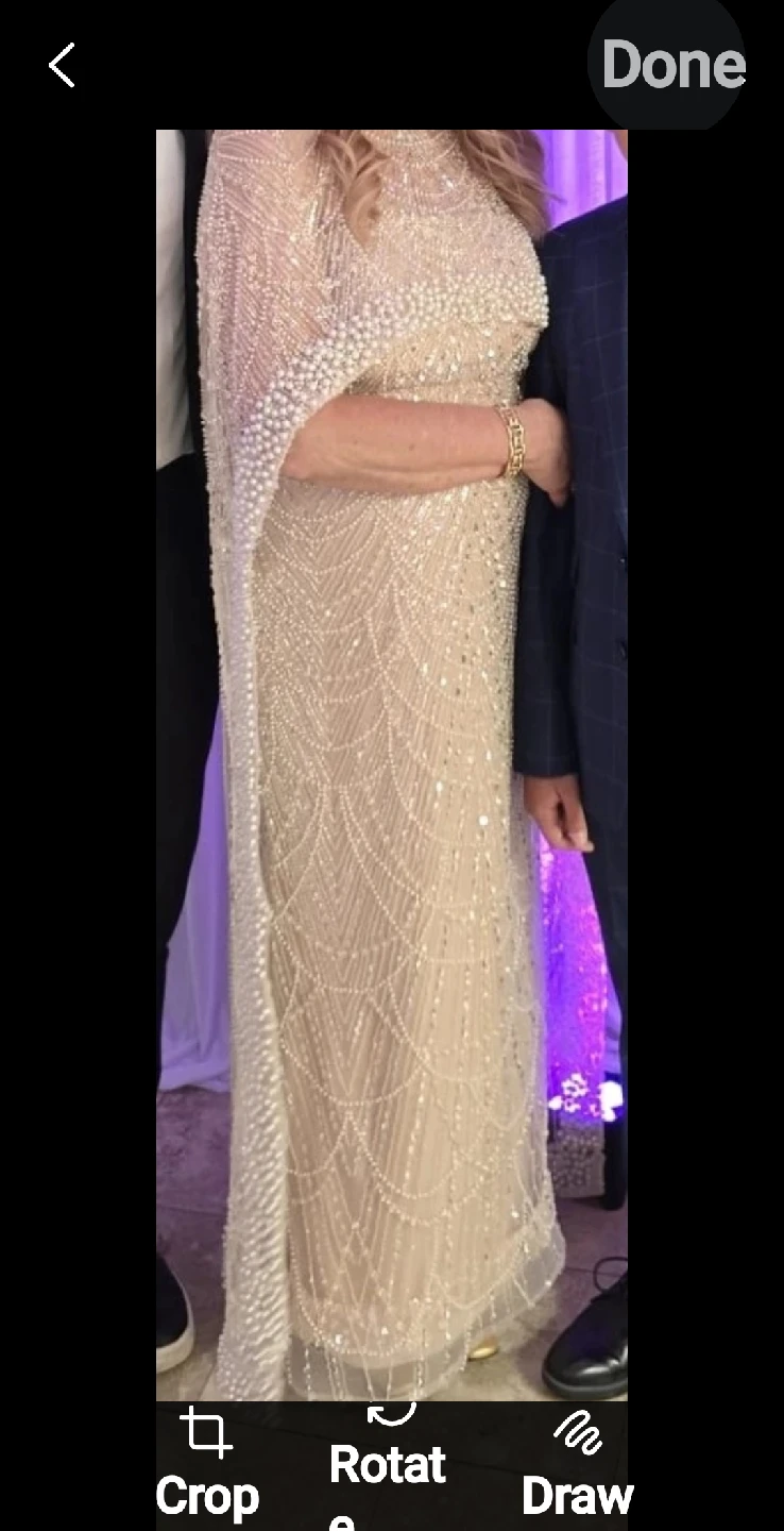 Beaded Cape Gown - photo 5