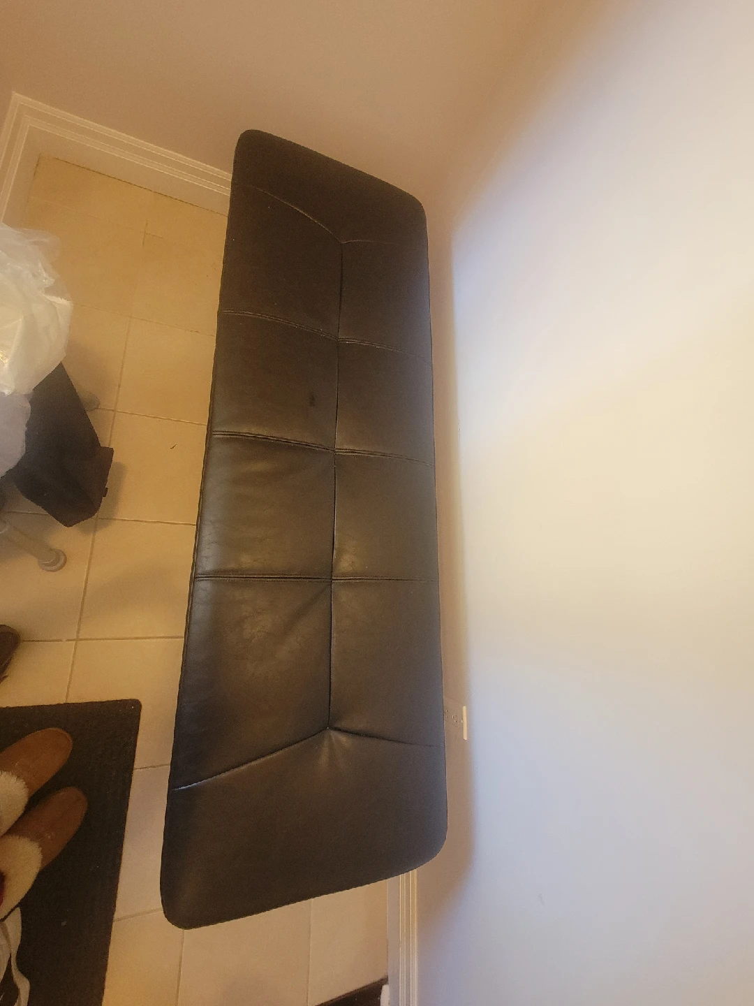vegan leather bench - photo 3