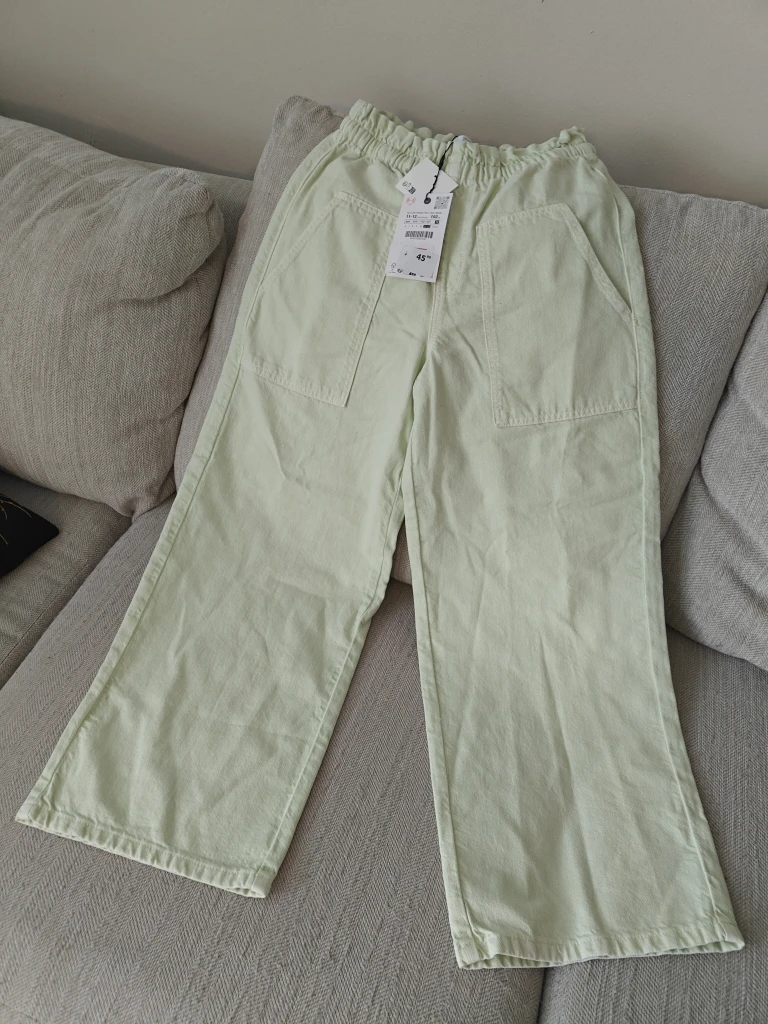 Zara Kids Light Green Pants (Size 11-12) - New with Tags!
