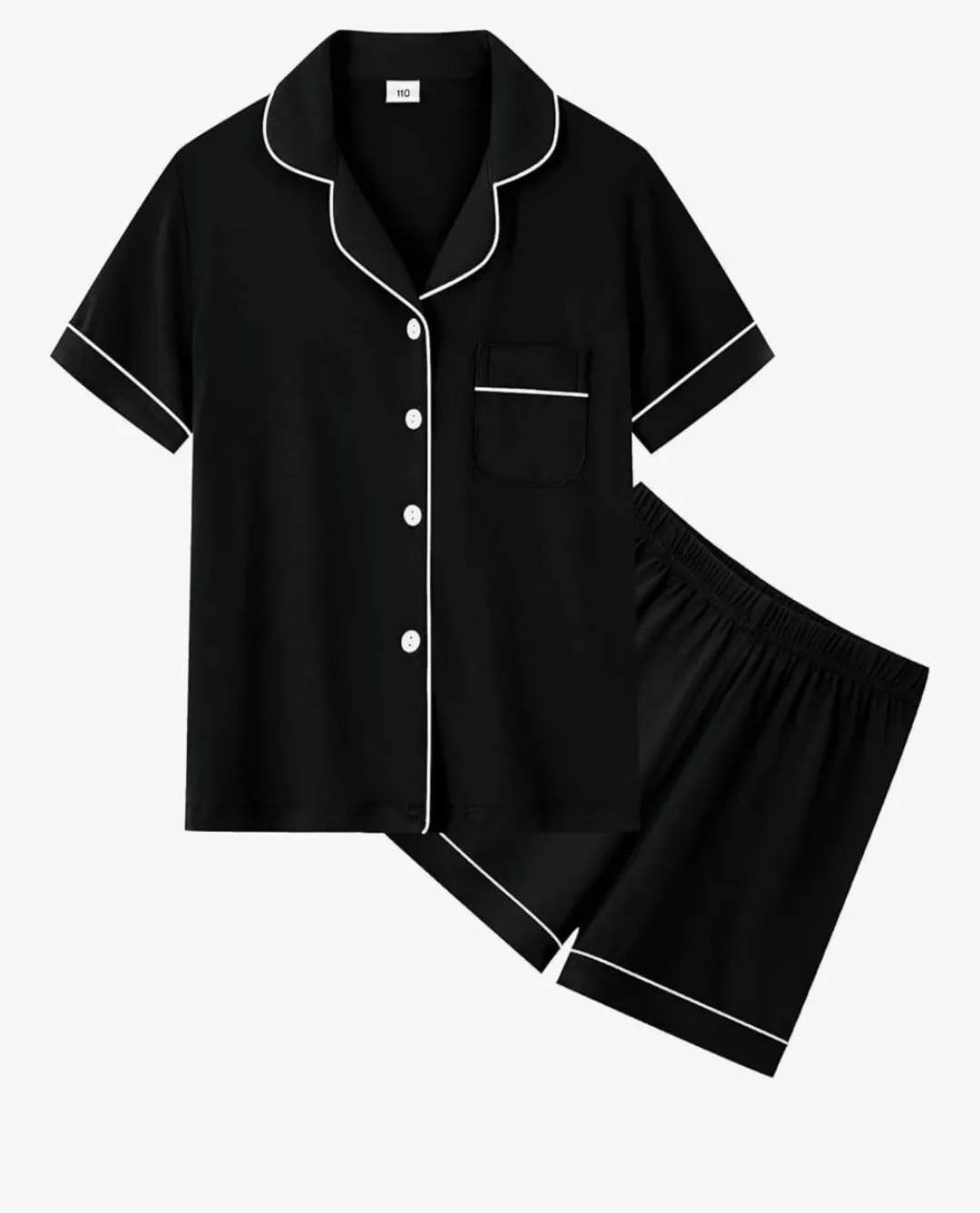 Black Kids Girls Pajama Set thumbnail