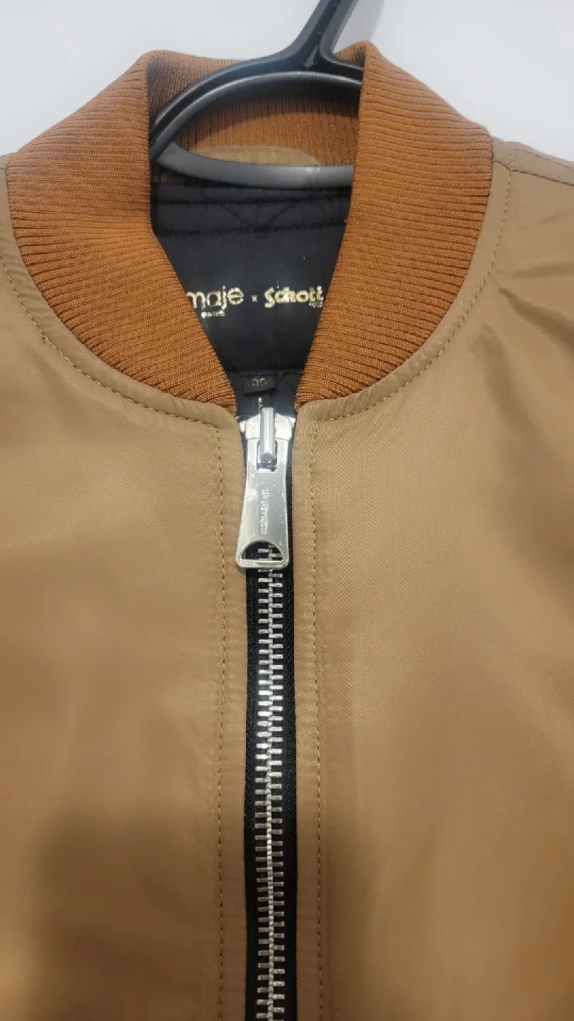 Maje x Schott Bomber Jacket - Size 36 image indicator(3)