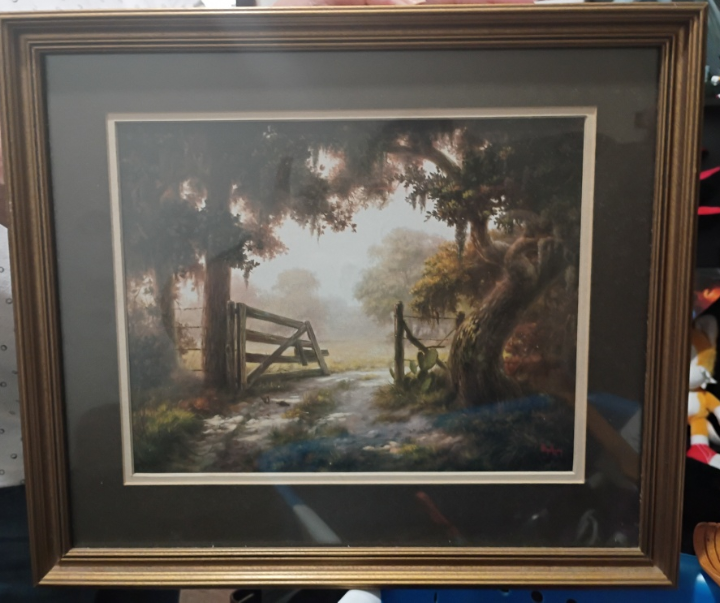 Vintage Lithographic Print "One Summer Day"