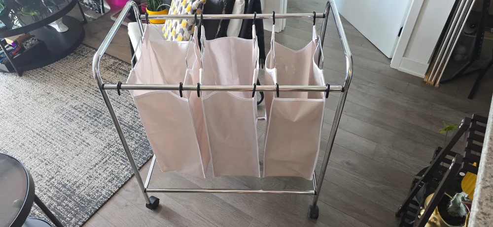 Rolling Laundry Sorter with 3 Removable Bags thumbnail