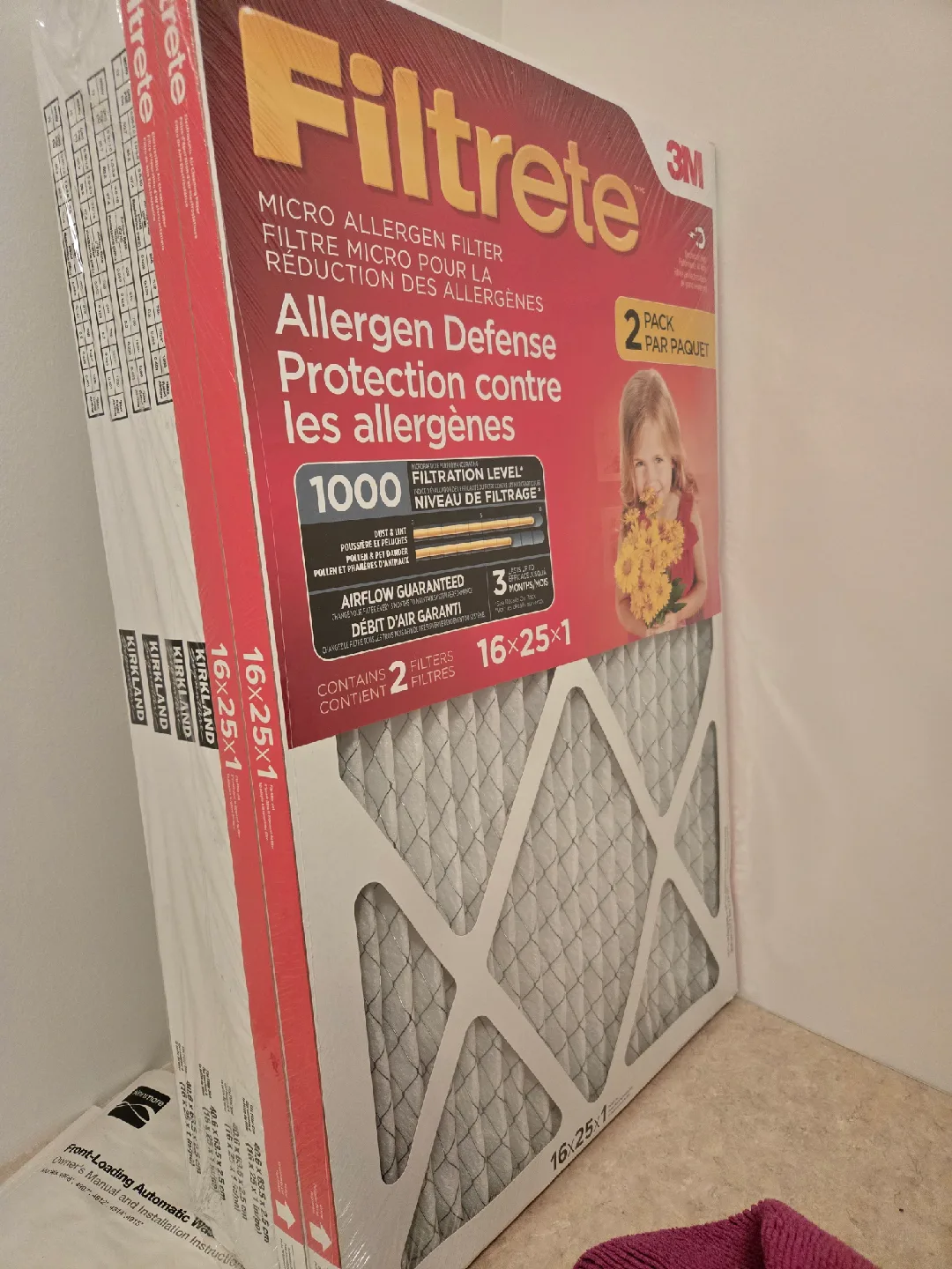 Filtrete Micro Allergen Filter 16x25x1 2 pack thumbnail