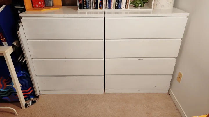 2 White Painted Dresser $60 each image indicator(4)