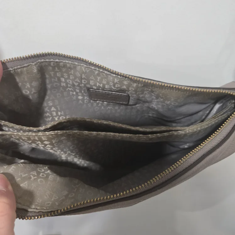 Kate Spade Taupe Leather Cross Body Purse image indicator(4)