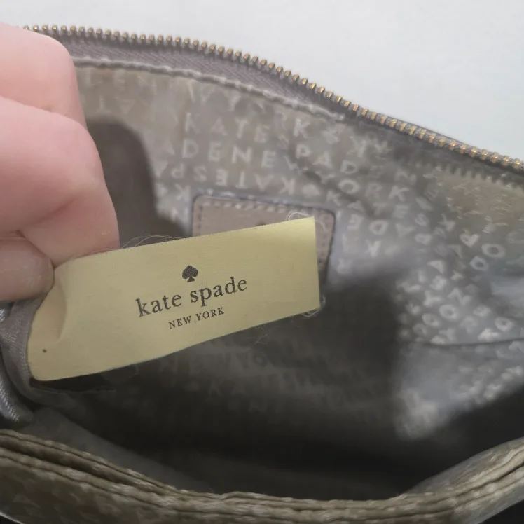Kate Spade Taupe Leather Cross Body Purse image indicator(6)