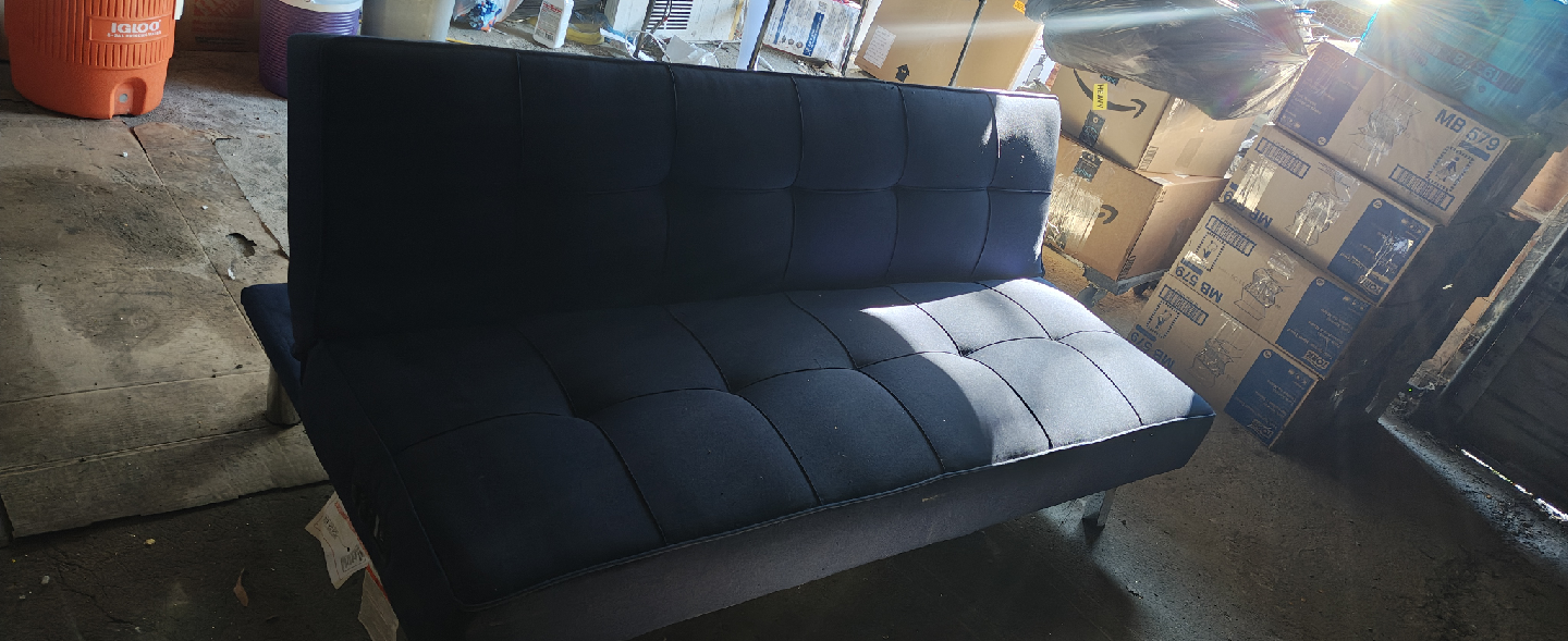 Navy Blue Futon with USB Ports