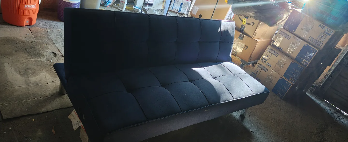 Navy Blue Futon with USB Ports