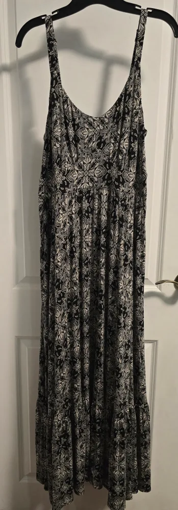 Torrid Black & White Maxi Dress Size 1 image indicator(2)