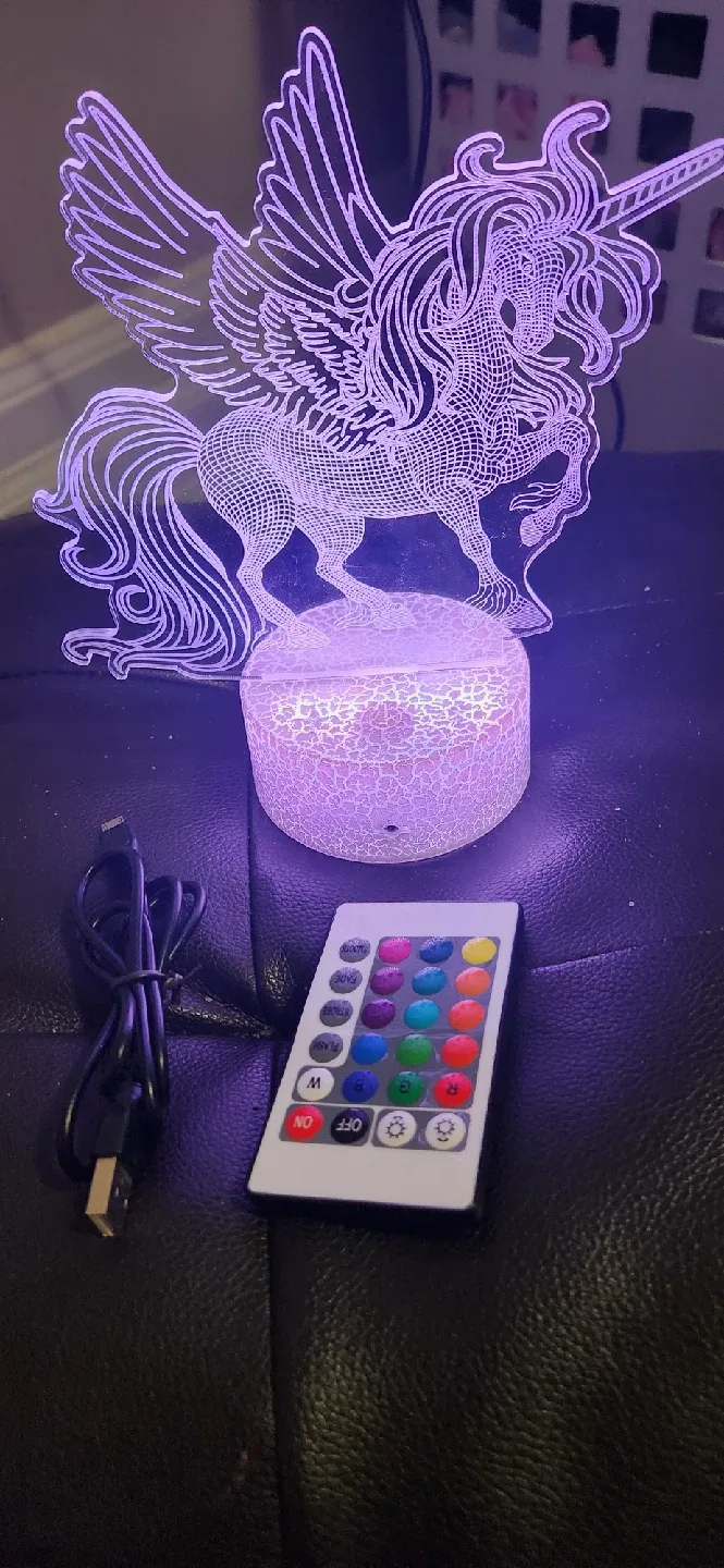 Portable Unicorn 3D night light image indicator(2)