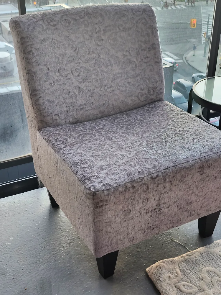 A Pair of Grey Accent Chairs  - Like New Each image indicator(7)
