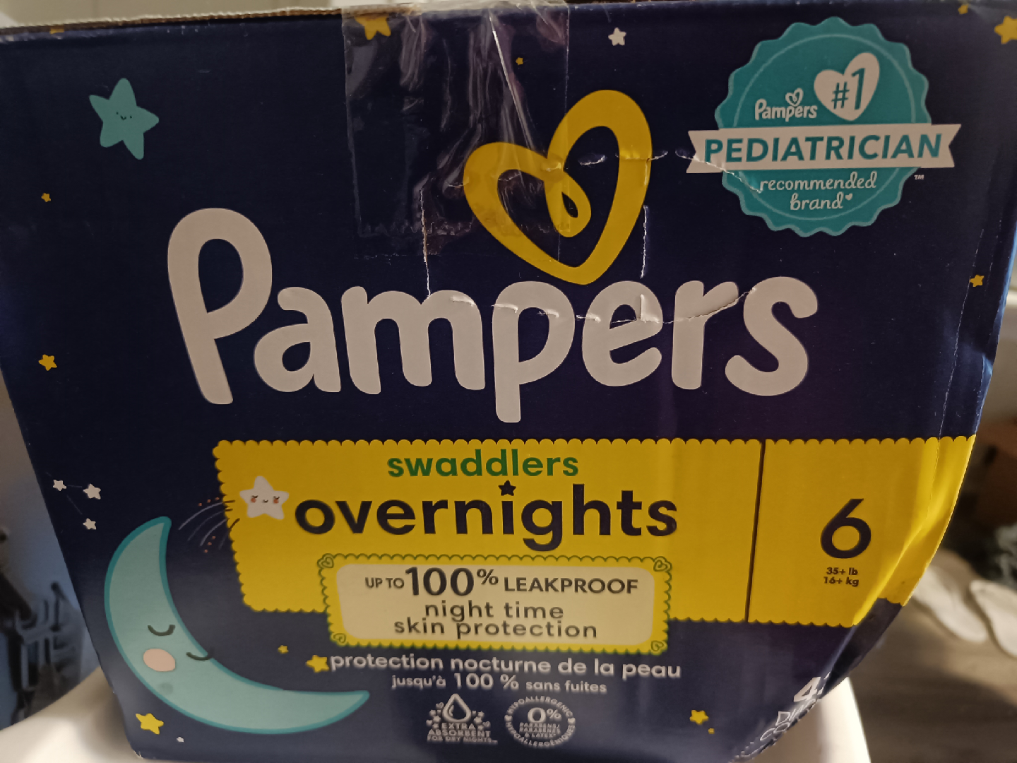Pampers Swaddlers Overnights Size 6 - 42 Diapers
