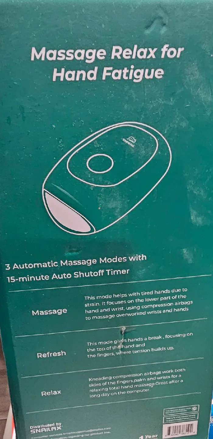 Snailax Hand Massager with Heat & Compression image indicator(3)