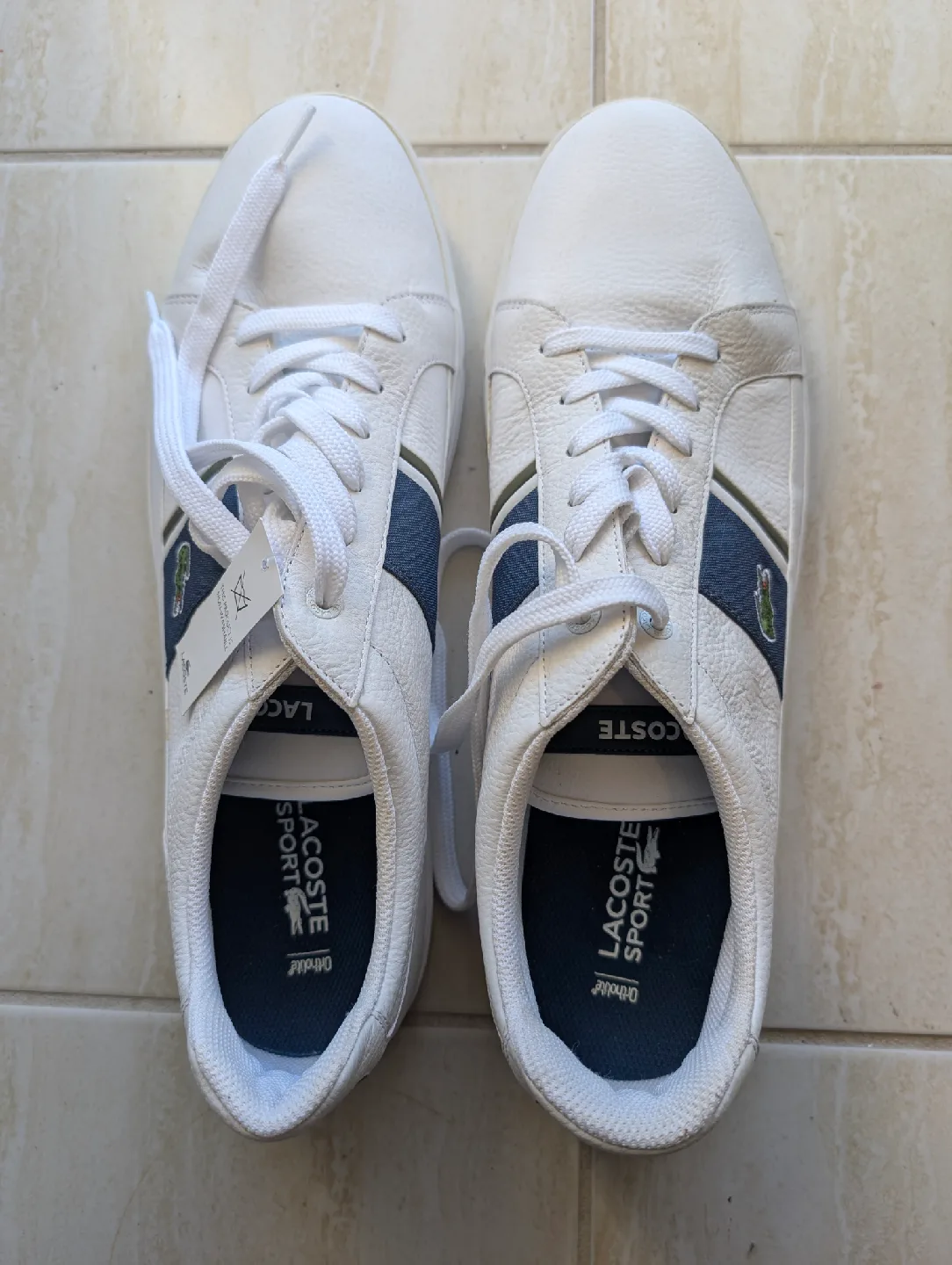 Lacoste Sport White Leather Sneakers - Size 15 thumbnail