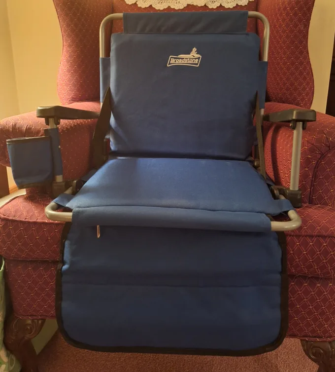 Broadstone Folding Stadium/Bleacher Padded Seat - Blue