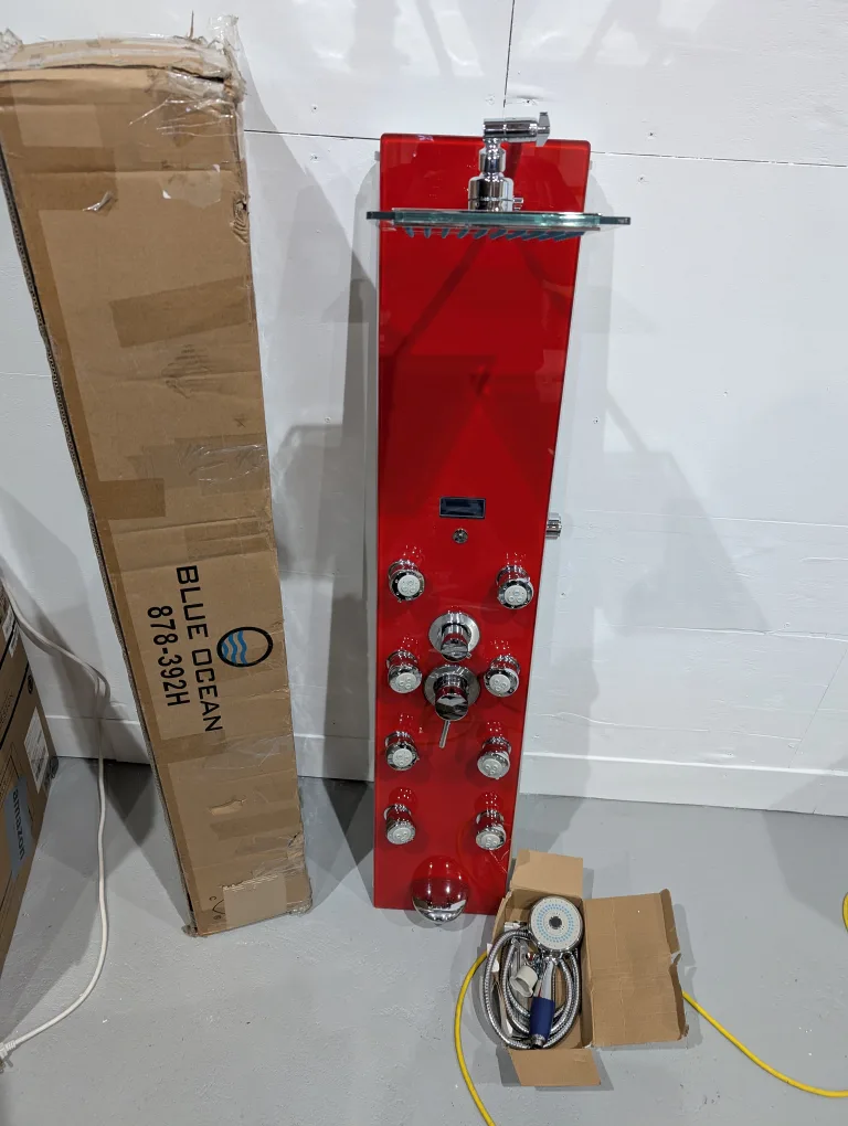 Brand New Blue Ocean Rainfall Shower Panel For Sale image indicator(2)