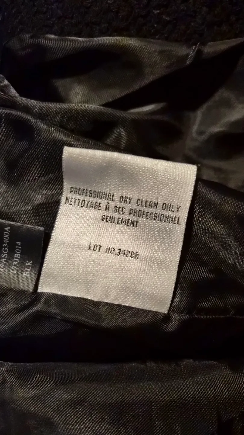 Kenneth Cole Black Wool Blend Belted Coat - M image indicator(6)