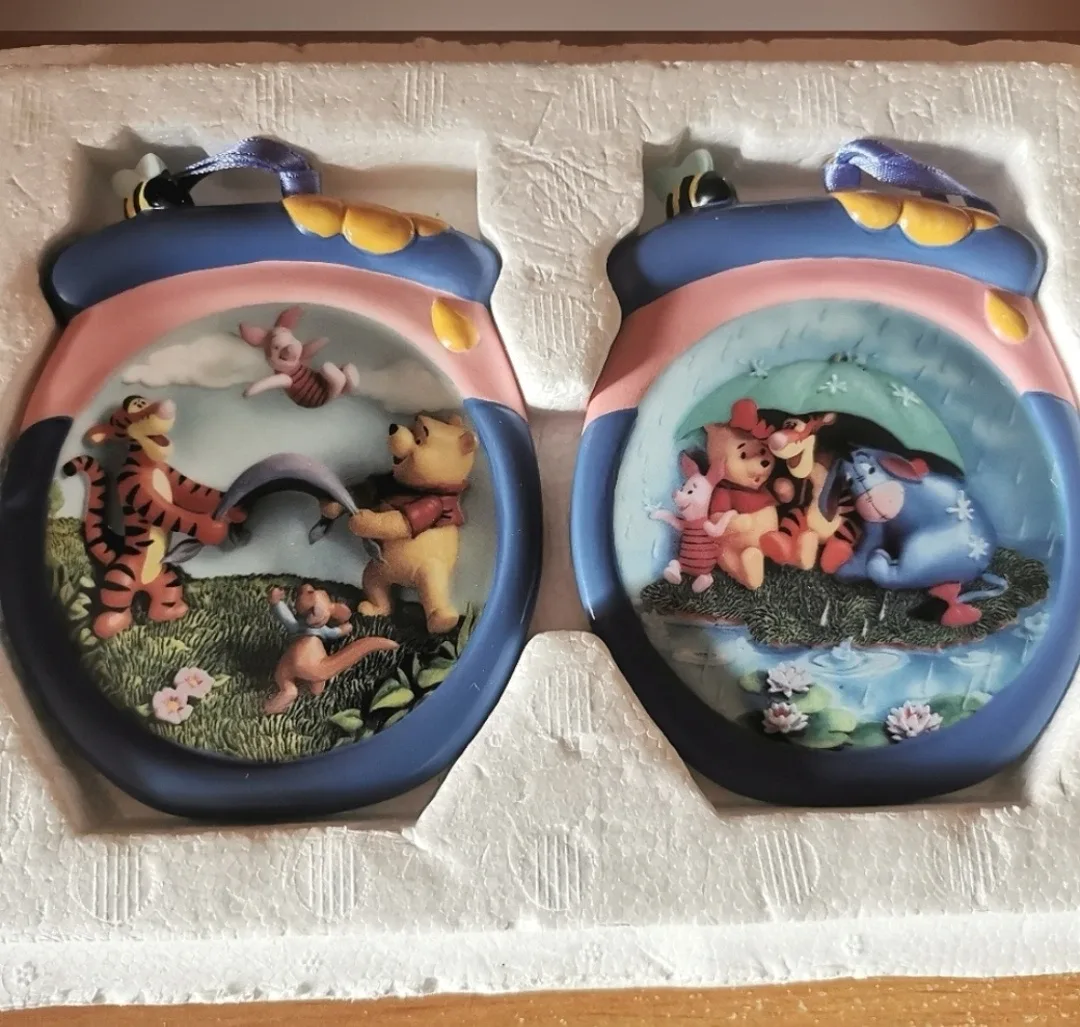 Set of 2 Vintage Winnie The Pooh Ornaments thumbnail