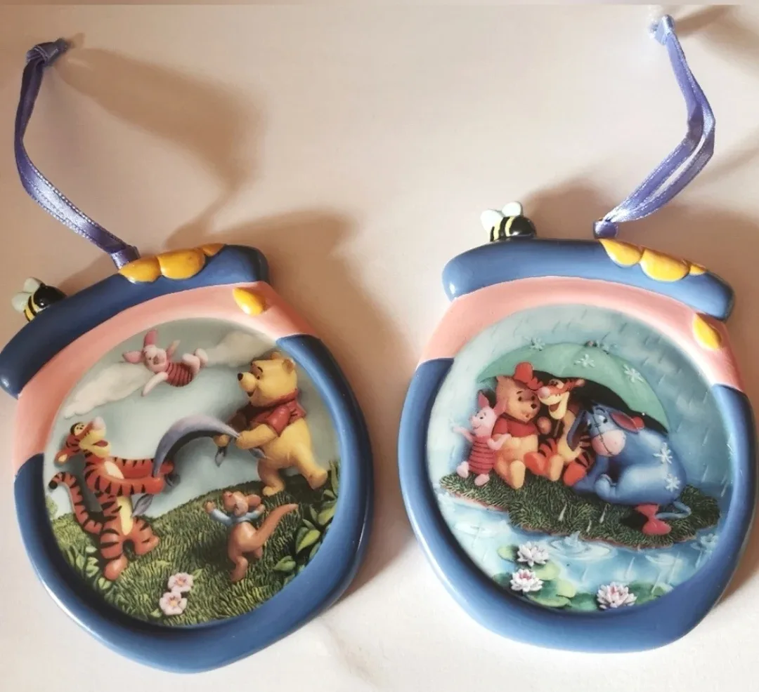 Set of 2 Vintage Winnie The Pooh Ornaments image indicator(2)