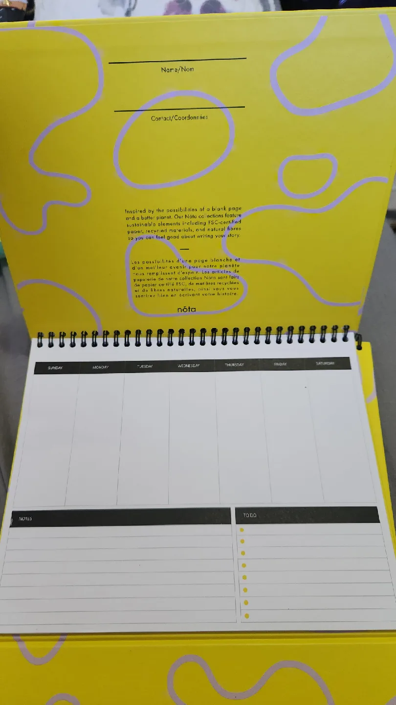 Indigo Yellow Weekly Desk Planner image indicator(2)