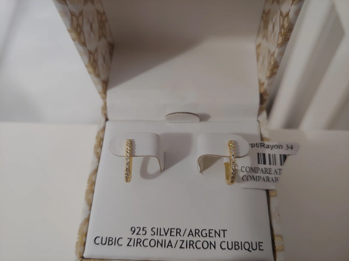 Lake + Gray Gold Hoop Earrings - NEW