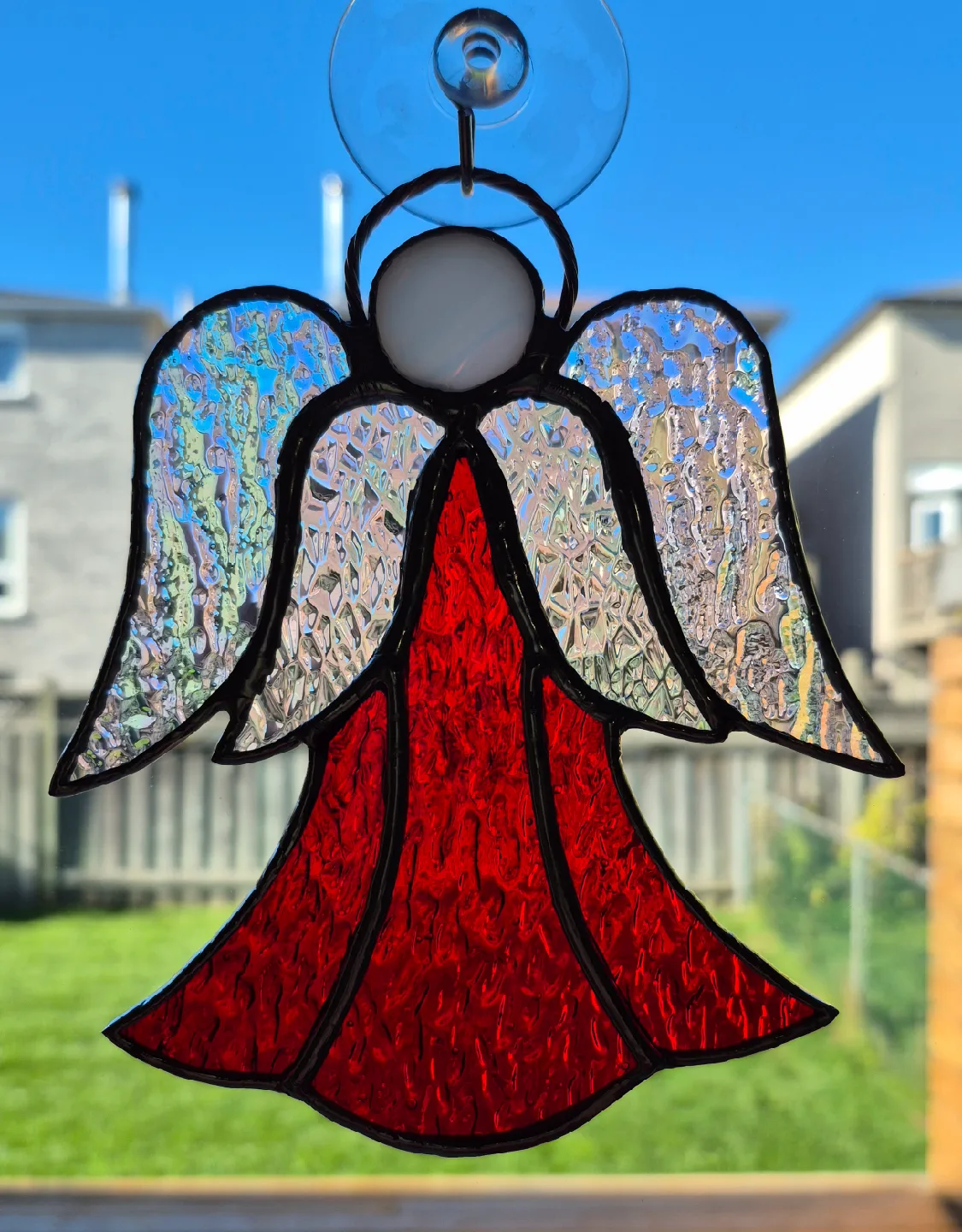 Stained glass red angel suncatcher image indicator(2)