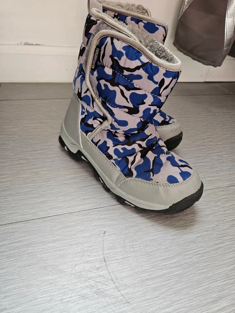 DREAM PAIRS Kids Snow Boots - Blue Camo size 2 image indicator(2)