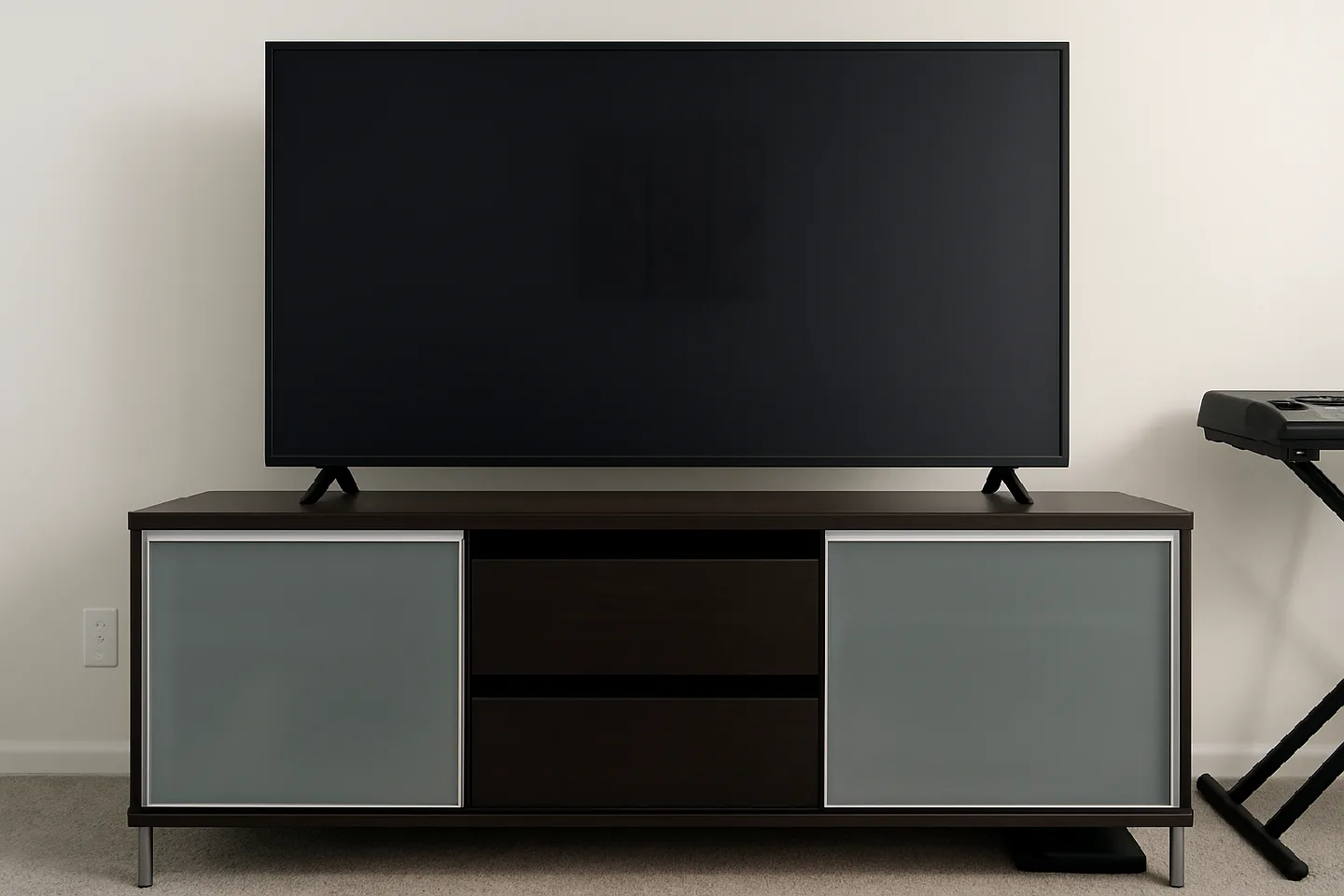 TV Stand with Sliding Doors (tv not included)