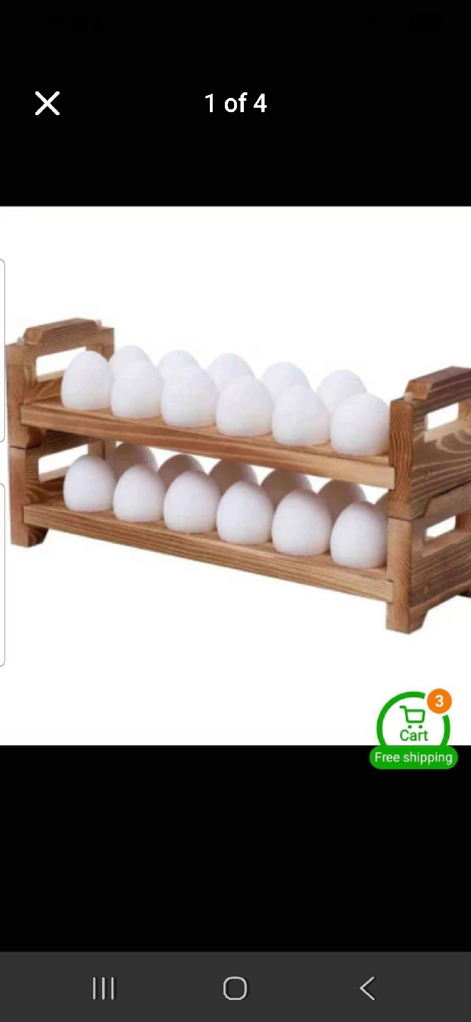Wooden Egg Holder - New in Box