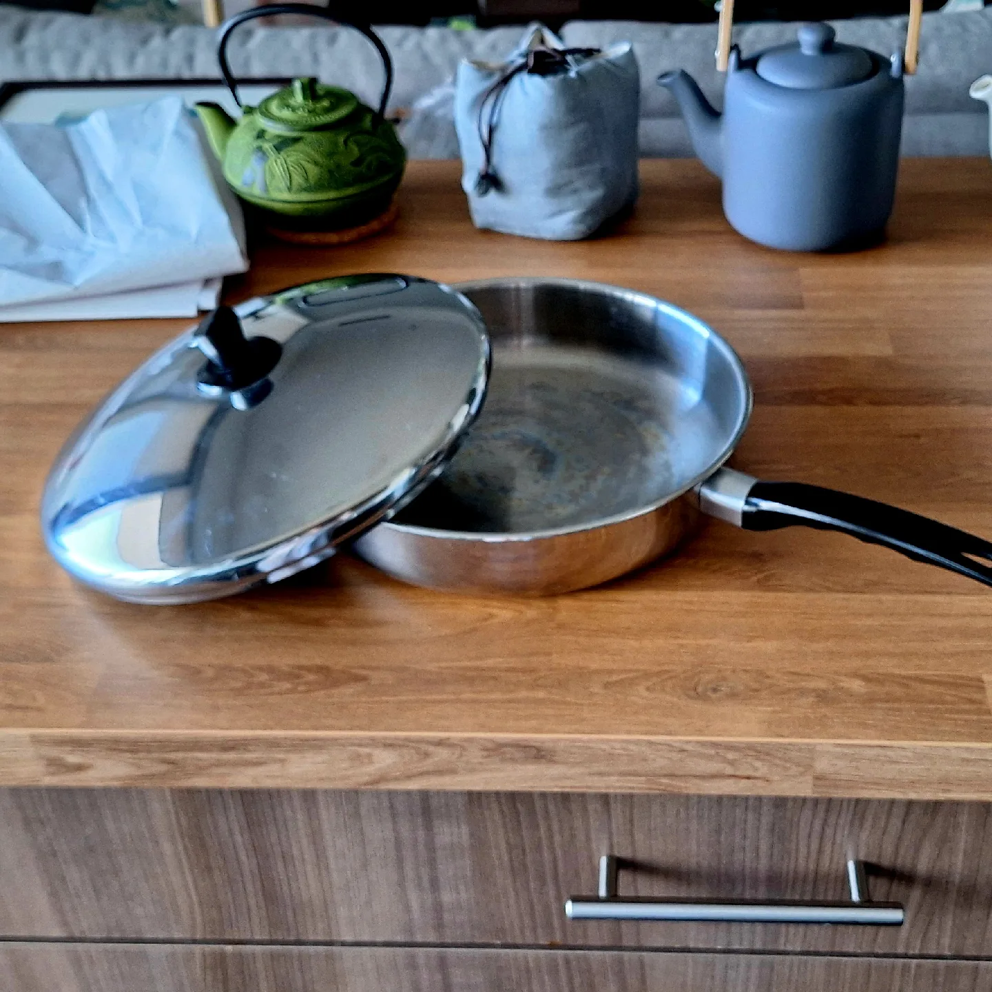 Stainless Steel Frying Pan with Lid thumbnail