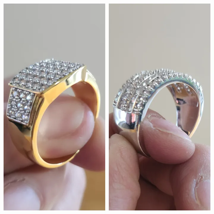 Gold & Silver Tone Rings with Cubic Zirconia thumbnail