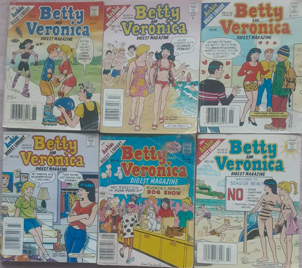 Betty and Veronica Digest Magazines (6) image indicator(2)
