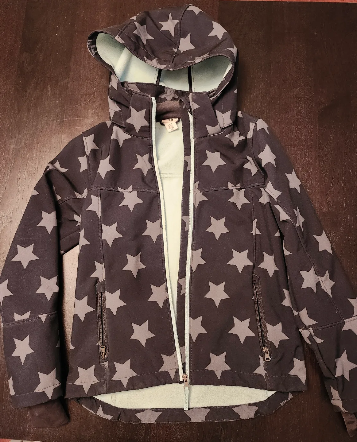 H&M girls size 12-13 rain coat with removeable hood.