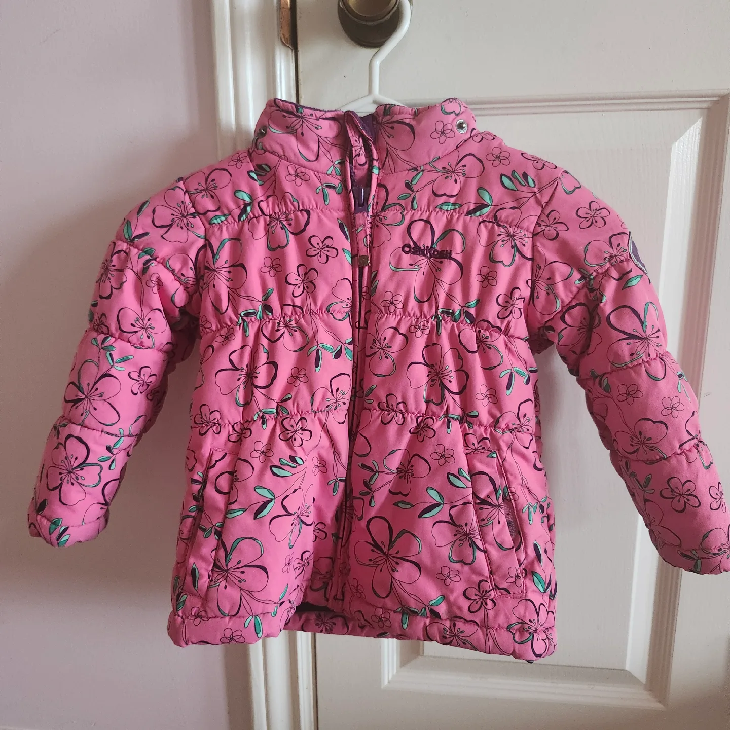 OshKosh Floral Puffer Jacket, 3T thumbnail