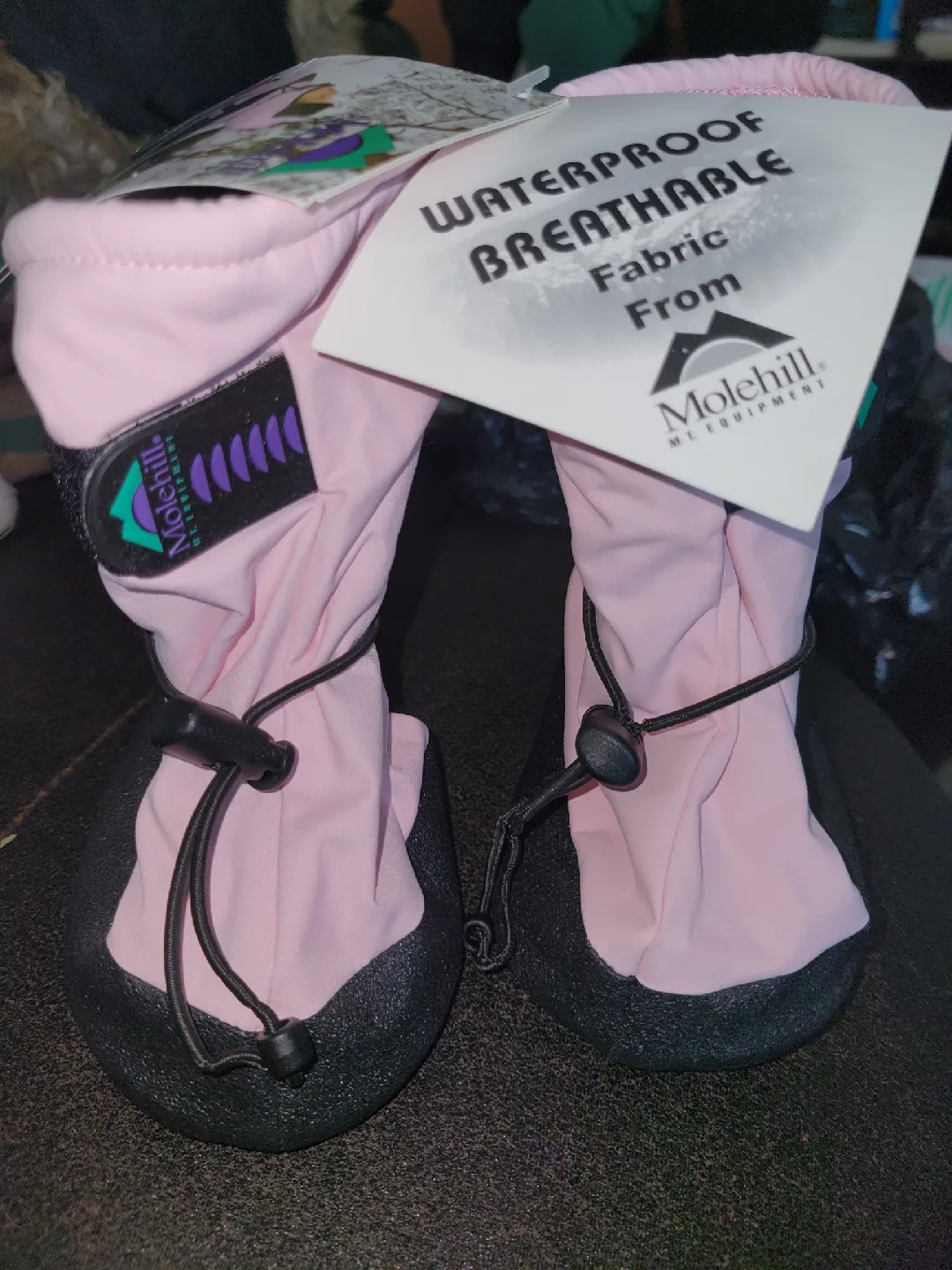 Molehill Pink Sno-Moc Booties - Infant Size image indicator(2)